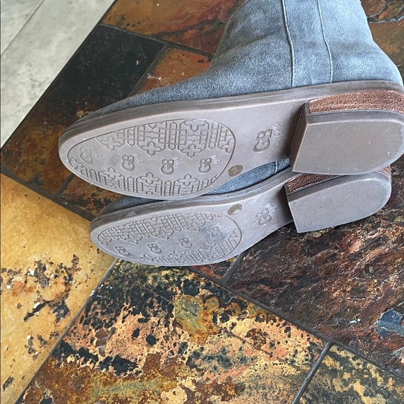 Girls Gray Suede Ankle Boots - Picture 4 of 6